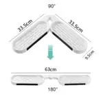 Set x2 estantes giratorios para baño: 90° y 180°, 33.5cm cada uno.
