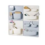 Set x2 estantes de pared de pasta con organizadores, ideal parareibt o accesorios.