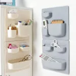 Set x2 Estantes De Pared De Pasta con organizadores para controles remotos, gafas y más.