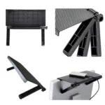 Estante ajustable y plegable para monitor de PC, soporte para escritorio y electrónica.