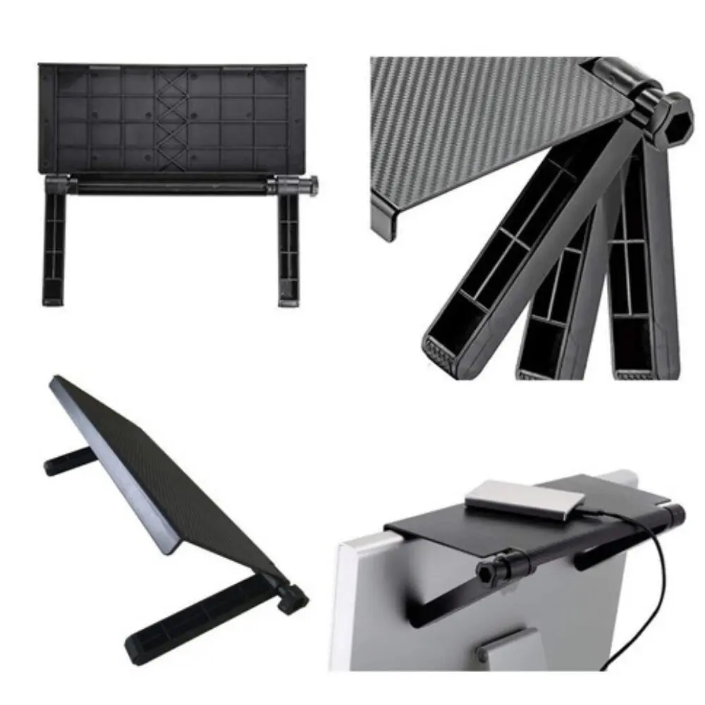 Estante ajustable y plegable para monitor de PC, soporte para escritorio y electrónica.