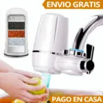Filtro purificador de agua para grifo con envío gratis y pago contra entrega.