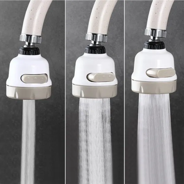Set x2 grifo aireador giratorio 360° de agua, con diferentes modos de chorro.