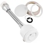 Grifo giratorio 360 para lavaplatos con extensor, ahorra agua y es flexible.