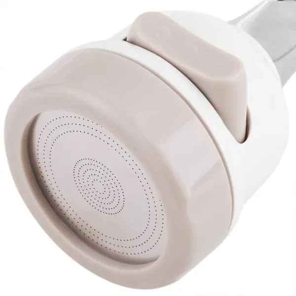 Grifo giratorio 360° lavaplatos con extensor, ideal para ahorrar agua.