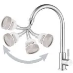 Grifo giratorio 360 con extensor flexible para lavaplatos, ahorra agua.