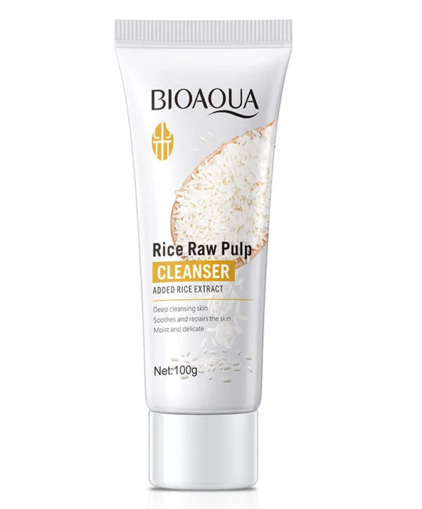 Combo Bioaqua de Arroz: jabón, contorno, serum, crema y mascarilla con extracto de arroz.