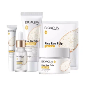 Combo De Arroz x5 Bioaqua Original (jabón+contorno+serum+crema+mascarilla) - Imagen 11