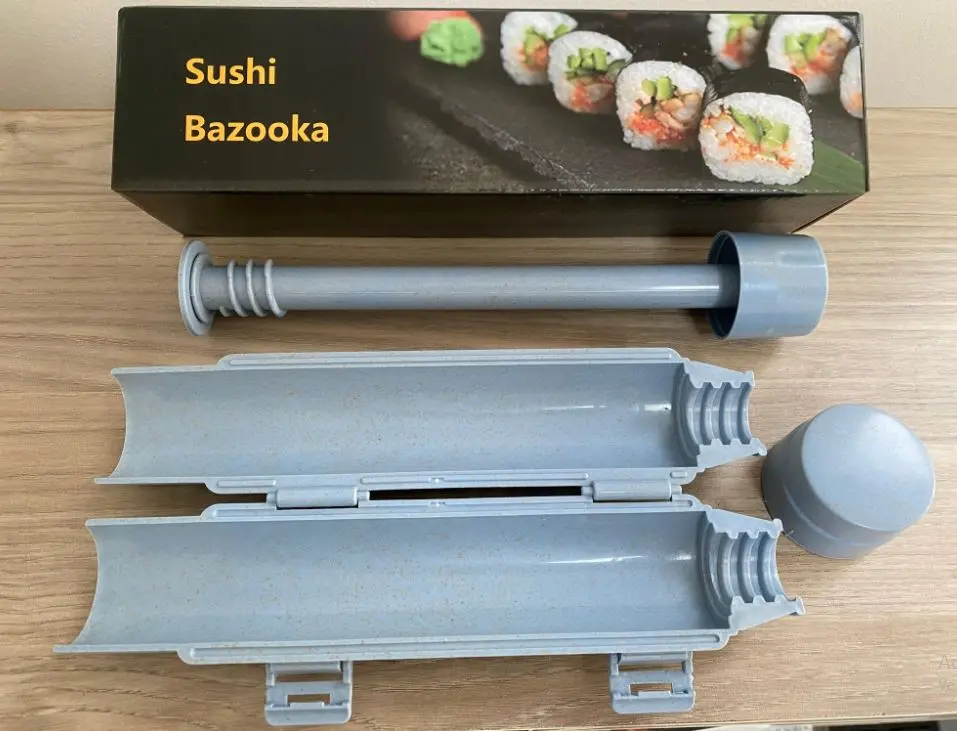Set de máquina para hacer sushi y molde para enrollar: ideal para principiantes.