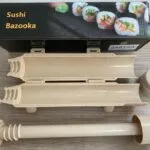Set de máquina para hacer sushi, molde de 2 piezas y empujador, herramienta para enrollar en casa.