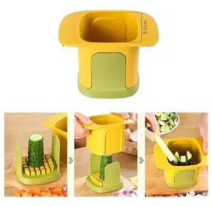 Picador de papa y verduras, juego de 2, práctico para picar fácilmente pepino y zanahoria en segundos.