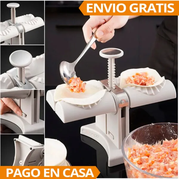 Máquina para hacer empanadas y dumplings: Molde de prensa fácil de usar con relleno.