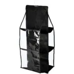 Organizador de bolsos colgante para closet de 6 espacios, negro.