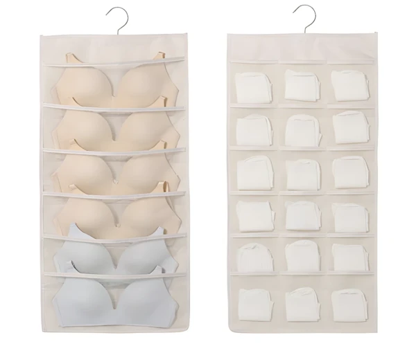 Organizador Colgante Ropa Interior Para Armario Doble Cara - Imagen 7