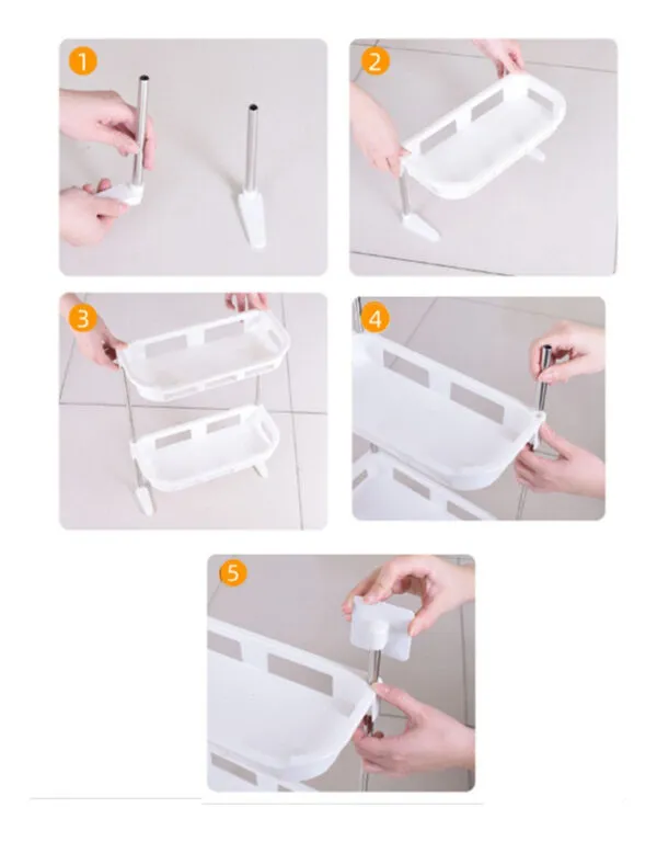 Organizador de baño con repisas multifuncionales para instalar sobre el inodoro.