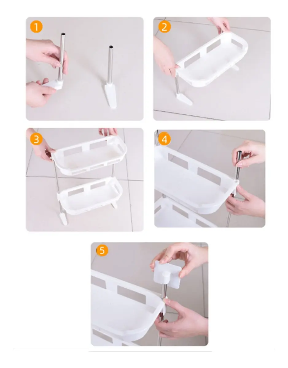 Organizador de baño con repisas multifuncionales para instalar sobre el inodoro.