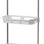 Estante organizador de 3 niveles para baño o cocina, portátil, blanco.
