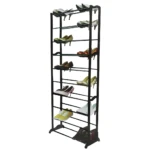 Zapatero organizador de 30 pares de zapatos de tacón, planos y zapatillas, estante alto de 8 niveles.