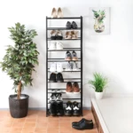 Zapatero organizador para 30 pares de zapatos, estante acomodador con diferentes tipos de calzado en cada nivel.