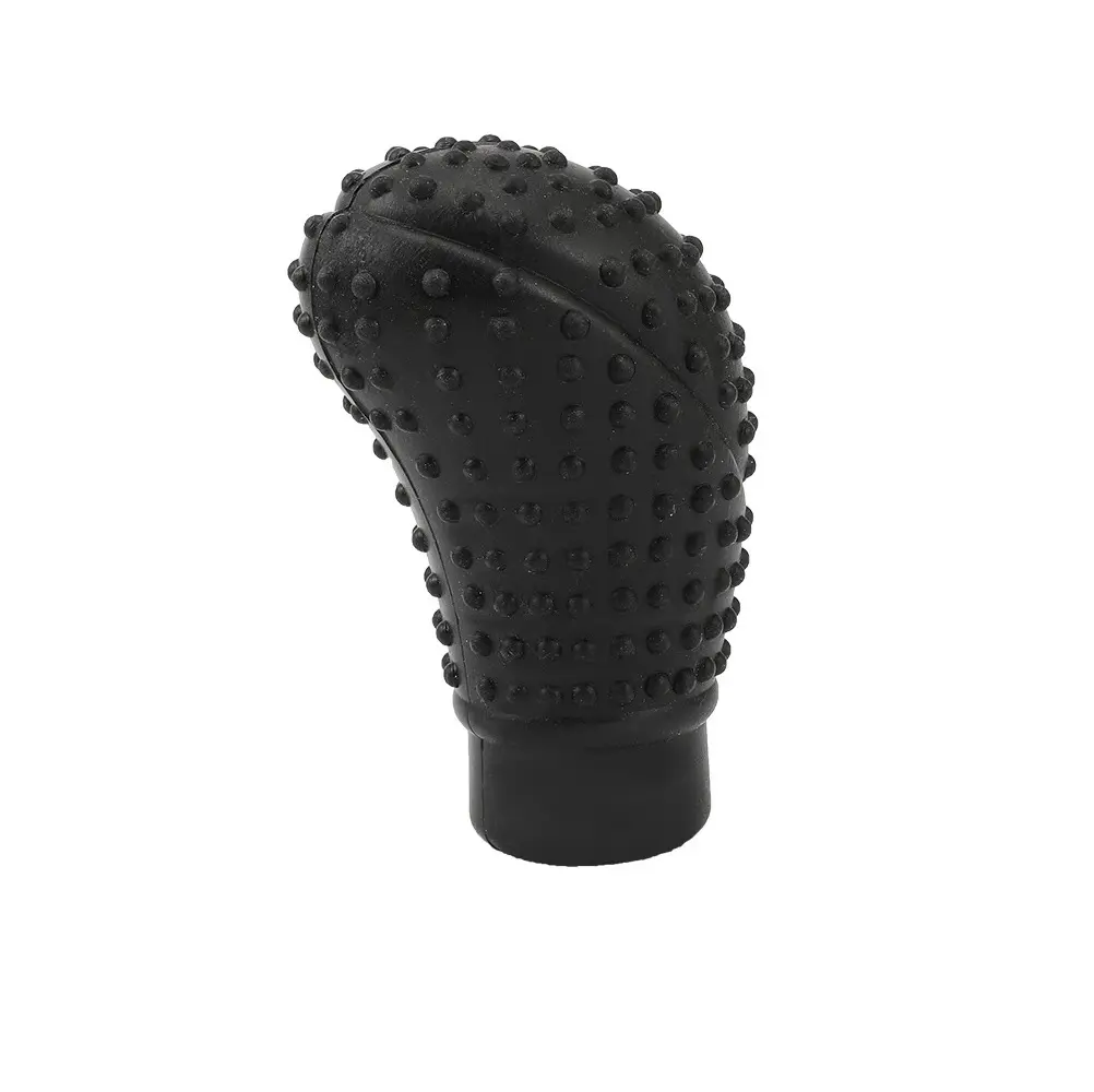 Pomo para palanca de cambios de carro con relieve antideslizante en negro