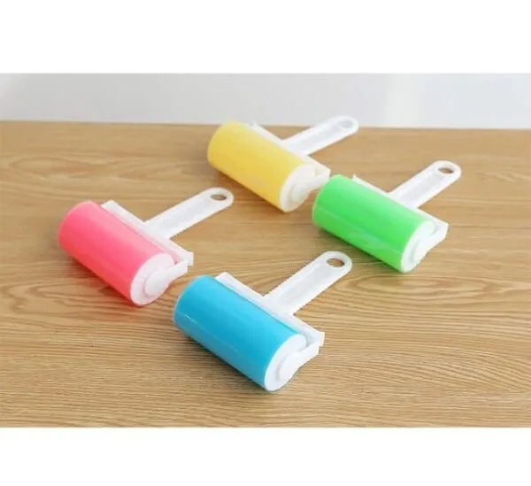 Set x2 rodillo quitapelusas lavable y reutilizable en colores rosa, azul, amarillo y verde.