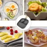 Sartén antiadherente con 3 secciones para cocinar huevos, tortillas y más.