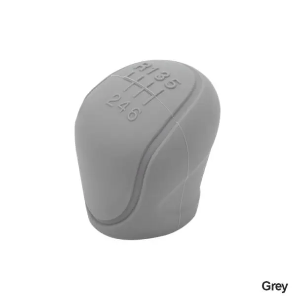 Forro protector gris para pomo de palanca de cambios de carro con 6 marchas y reversa
