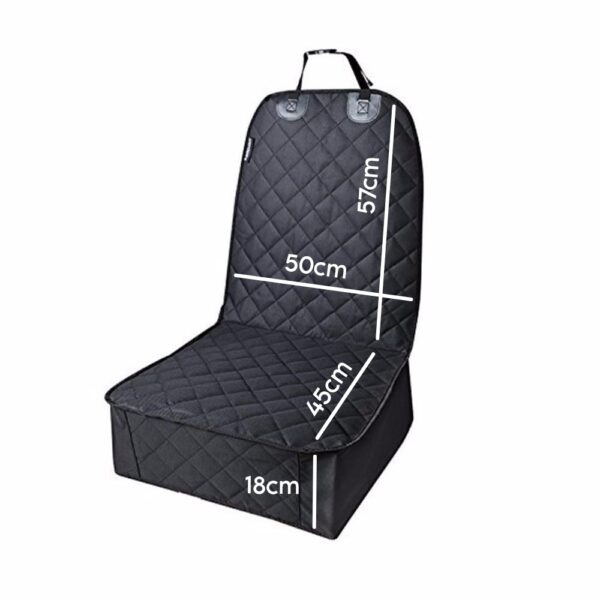 Forro Protector Asiento Silla Carro Mascota Negro Delantera - Imagen 3