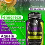 FitoVit Aguaje y Fenogreco: 60 unidades para aumentar masa muscular y mejorar piel.