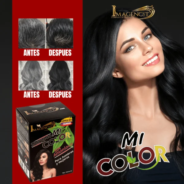 Set x10 sobres shampoo cubre canas negro sin amoniaco: el tinte natural que revoluciona tu cabello.