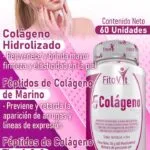 5 Colágenos Fitovit en envase con 60 unidades, ideal para piel, cabello y uñas.