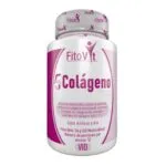 5 Colágenos X 60 Und Fitovit, suplemento en botella con tapa plateada y etiqueta morada con el logo de FitoVit.