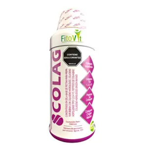 Botella de 1000ml de 8 Colágenos de Fitovit con colágeno hidrolizado y péptidos.
