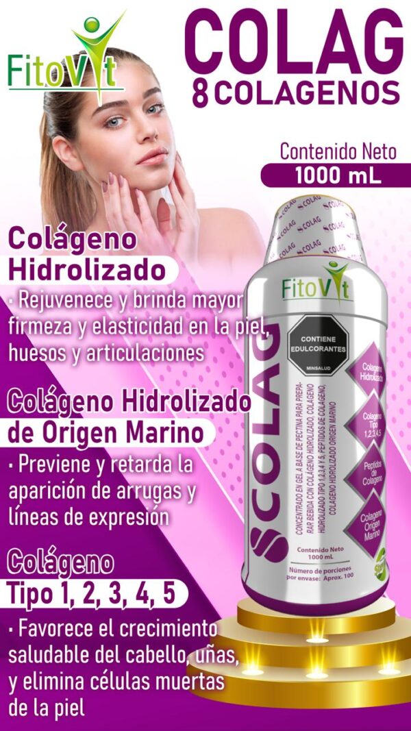 8 Colagenos X1.000 Ml Fitovit - Imagen 2