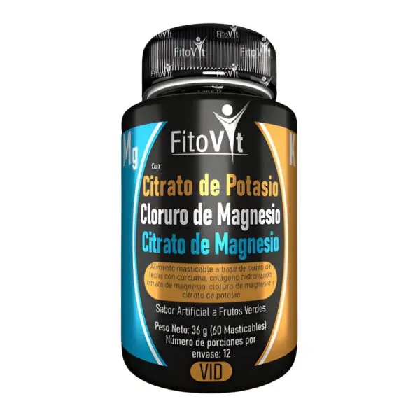 Citrato de Magnesio, Cloruro de Magnesio y Citrato de Potasio x60 Und Fitovit