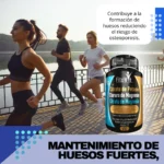 Personas corriendo al aire libre junto a un frasco de FitoVit Citrato de Magnesio, Cloruro de Magnesio y Citrato de Potasio.