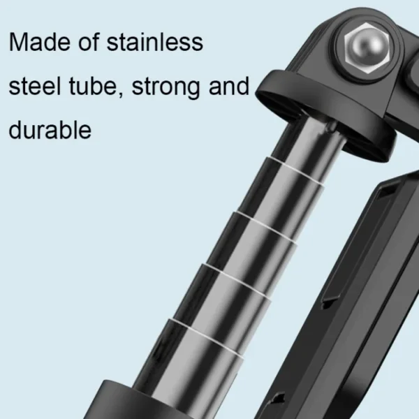Trípode para celulares/cámara de tubo de acero inoxidable: resistente y duradero.