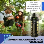 MegaBriom 1000ml Fitovit: pareja cuidando jardín, aumenta energía y vitalidad con guaraná.