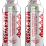 Mega CR-Brin: suplemento nutricional FitoVit con borojo, chontaduro, maca y jalea real en botellas.