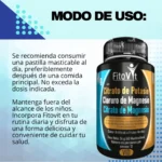Citrato de Magnesio, Cloruro de Magnesio y Citrato de Potasio Fitovit, 60 masticables.