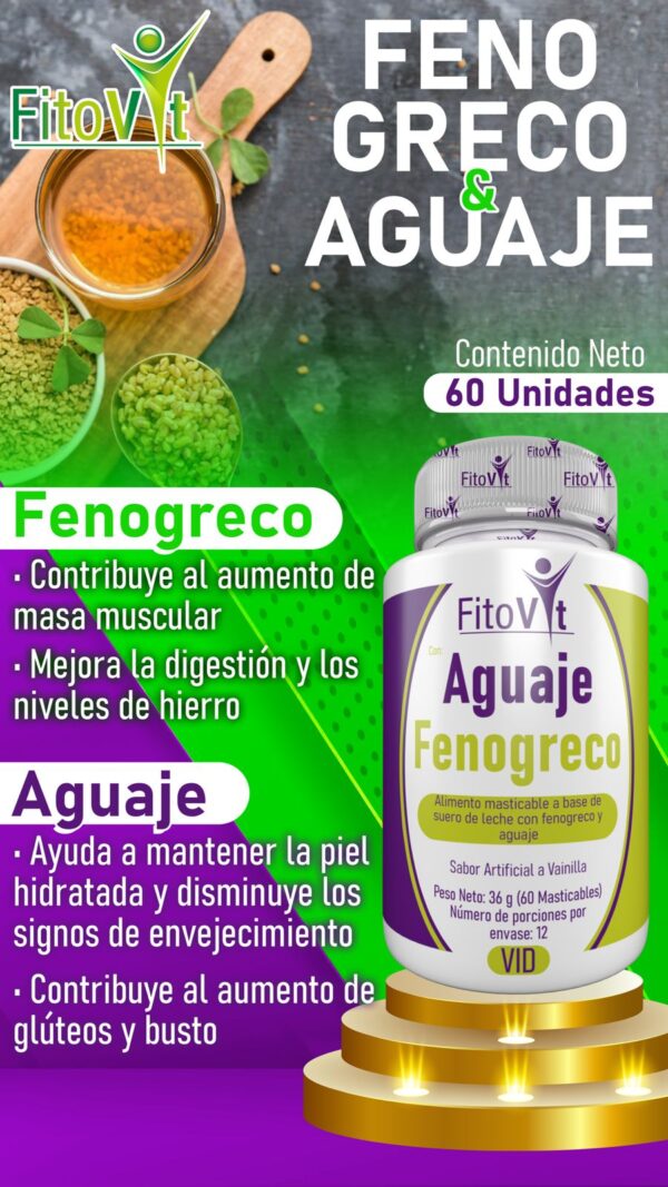 Aguaje Y Fenogreco X 60 Und Fitovit - Imagen 2