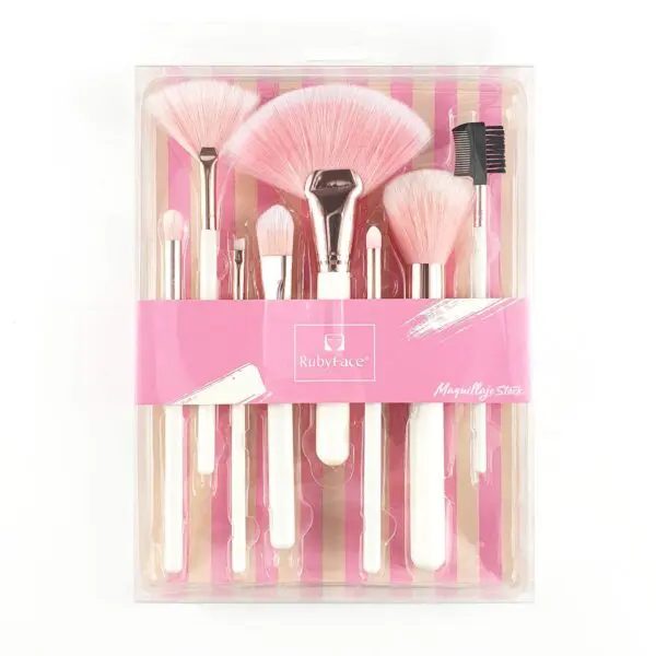 Brochas para Maquillaje Ruby Face Brush Kit