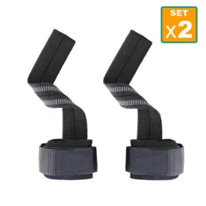 Set x2 correas de levantamiento para gimnasio, con agarre reforzado.