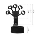 Set x2 Ejercitador de dedos con resistencias de 21, 17 y 13 lb. Diseño ergonómico.
