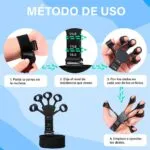 Set x2 Ejercitador de Dedos con Resistencia Ajustable: 13, 17 y 21 LB para manos y rehabilitación.