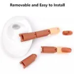 Dedos de práctica articulados para uñas acrílicas y gel, fácil de instalar y remover.