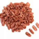 Kit dedos de práctica articulados para uñas acrílicas y gel color café.