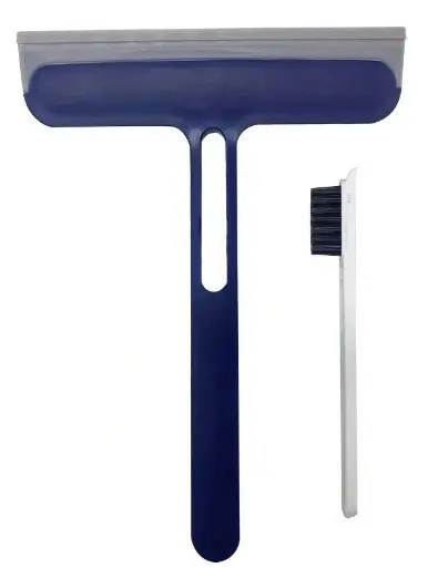 Set x2 Limpiador De Vidrios con Cepillo Azul - Herramienta de limpieza para ventanas.