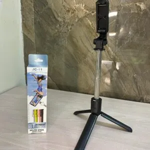 Palo de selfie con trípode JC-11 BT, inalámbrico y de acero inoxidable para transmisiones en vivo.