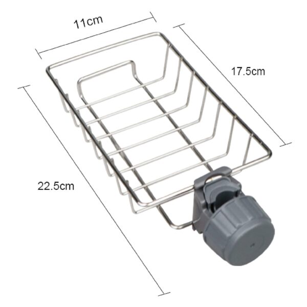 Soporte Escurridor Esponjas Jabon Metalico Para Grifo Llave - Imagen 8